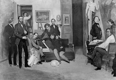 A festő műterme alkotó: Jean Francois Gigoux